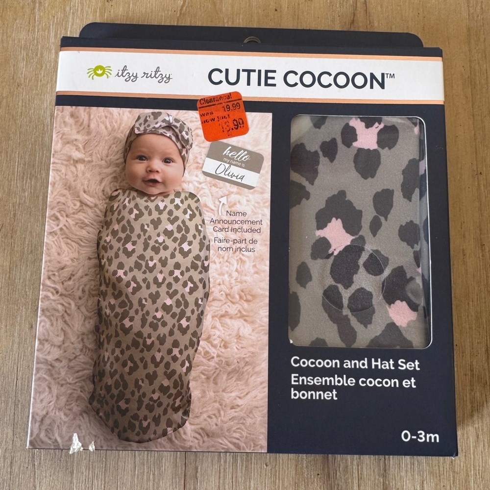 Itzy Ritzy Cutie Cocoon and Hat Set - Pink and Brown